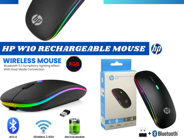 HP W10 RECHARGEABLE WIRELESS MOUSE
